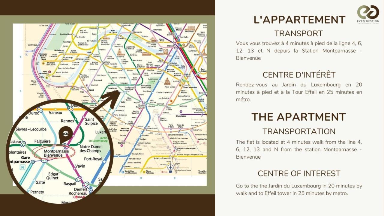 Prox.Gare Montparnasse-Galeries Lafayette! 4Pers. Apartment Paris Exterior photo
